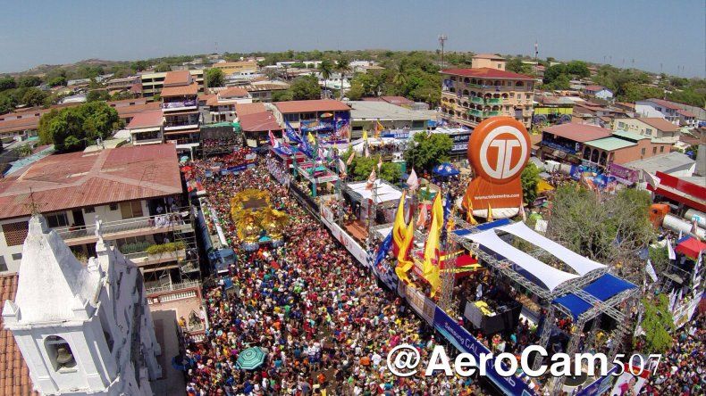 Imágenes aéreas del primer día de culecos en Las Tablas