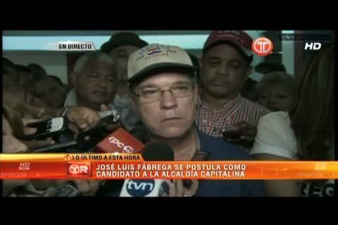 José Luis Fábrega presenta precandidatura para la Alcaldía capitalina