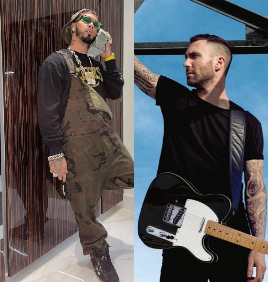 Anuel AA y Adam Levine estarán en el tema Button.