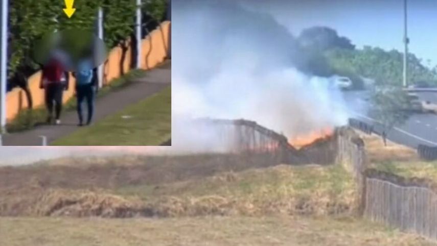 Cámaras de seguridad capta a 2 ciudadanos provocan el incendio en el Aeropuerto de Albrook