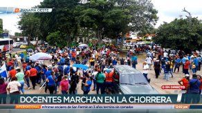 Docentes en Panamá Oeste extenderán sus manifestaciones hasta la noche en una vigilia