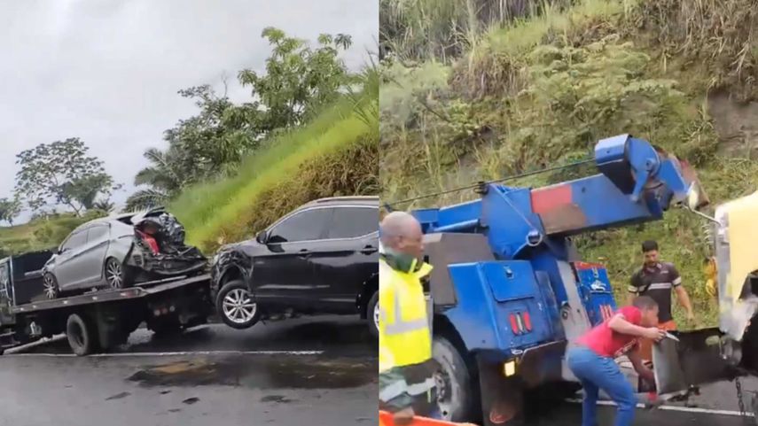 La colisión múltiple dejo a 7 personas heridas.&nbsp;