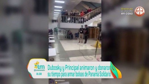 Dubosky y Principal donan su tiempo para armar bolsas de Panamá Solidario