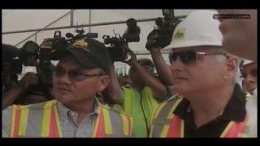 Presidente inspecciona avances de dos obras de la nueva red vial