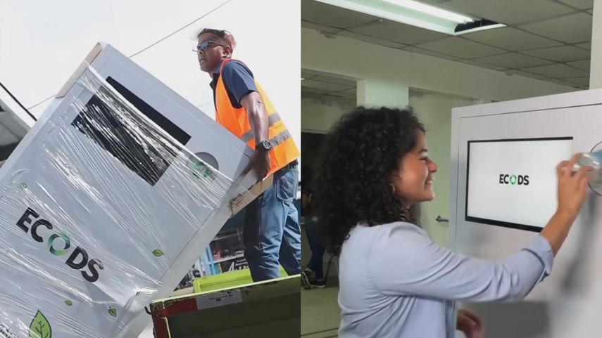 El Municipio de San Miguelito instala el primer punto de reciclaje en el distrito.