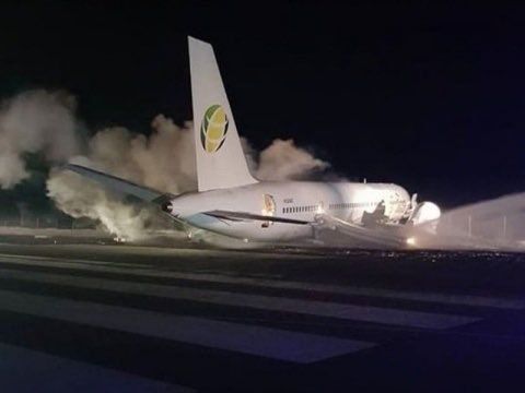 Avión se sale de pista al aterrizar en Guyana; 20 lesionados
