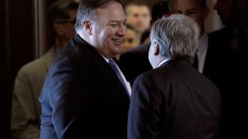 Pompeo se reúne con Guterres en medio de creciente tensión sobre Venezuela