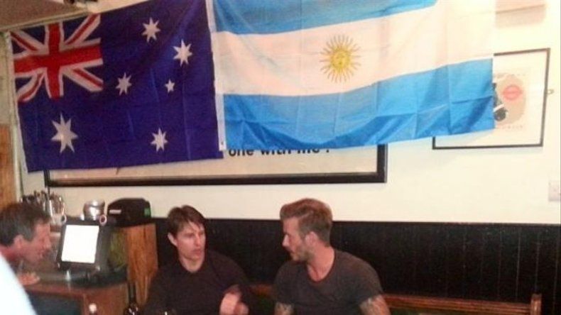 Tom Cruise y David Beckham, de cervezas en el pub