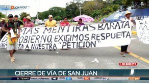 Dirigentes cierran indefinidamente vías en el oriente chiricano
