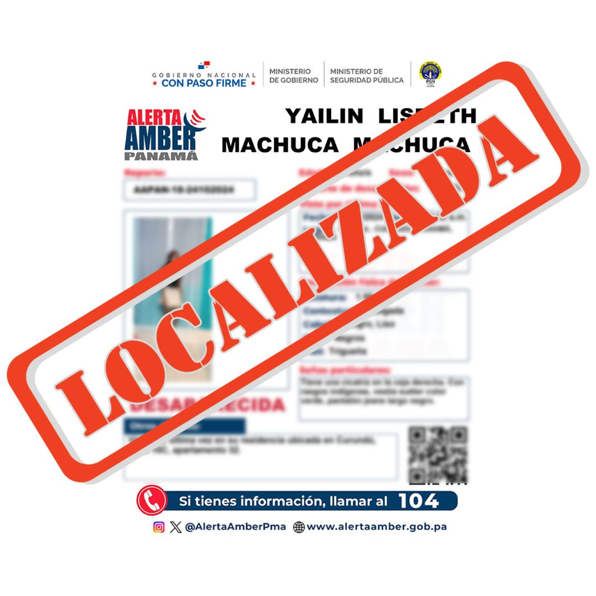 Alerta Amber: Localizan a una adolescente desaparecida en Curundú