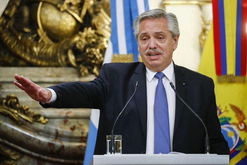 El presidente argentino Alberto Fernández﻿.