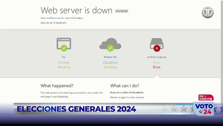Caida de la plataforma VerificaTE del Tribunal Electoral