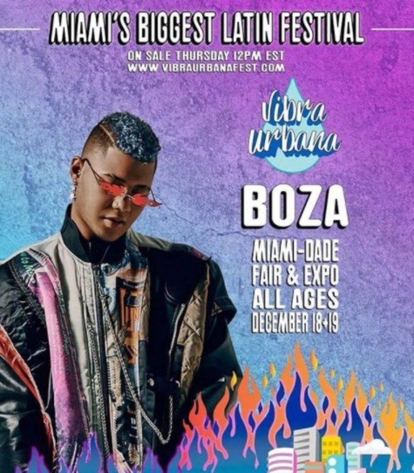 Boza, Sech y Dimelo Flow participarán en Festival Vibra Urbana en Miami