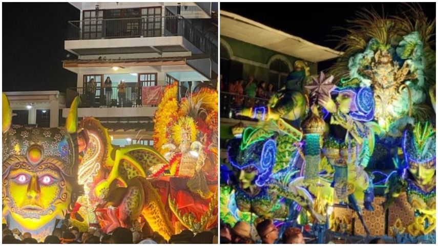 Derroche de lujo, así fue el paseo nocturno de las reinas de Carnaval de Las Tablas