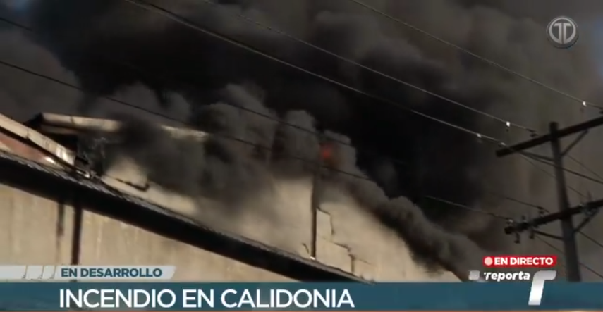 Se registra un incendio en un&nbsp; depósito en Calidonia