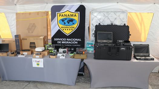 Panamá recibe equipos tecnológicos por EE.UU. para reforzar la fuerza pública.