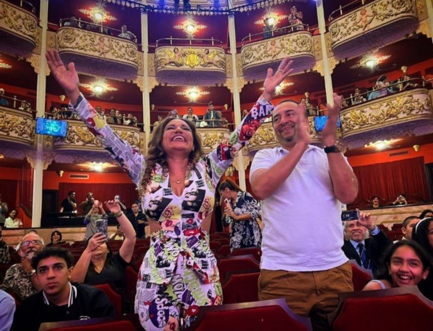 Los Patrones de la Cumbia asisten al estreno de Canta El Acordeón