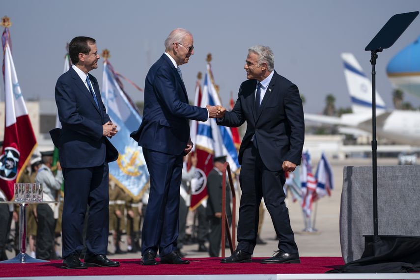 Joseph Biden y Yair Lapid.