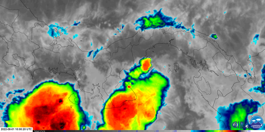 Pronóstico de la mañana donde se generó mucha inestabilidad en el clima a tempranas horas.
