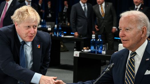 El primer ministro británico, Boris Johnson y el presidente de Estados Unidos, Joe Biden.