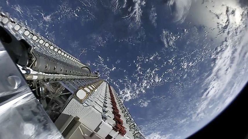 Flota de satélites de Internet Starlink de SpaceX.