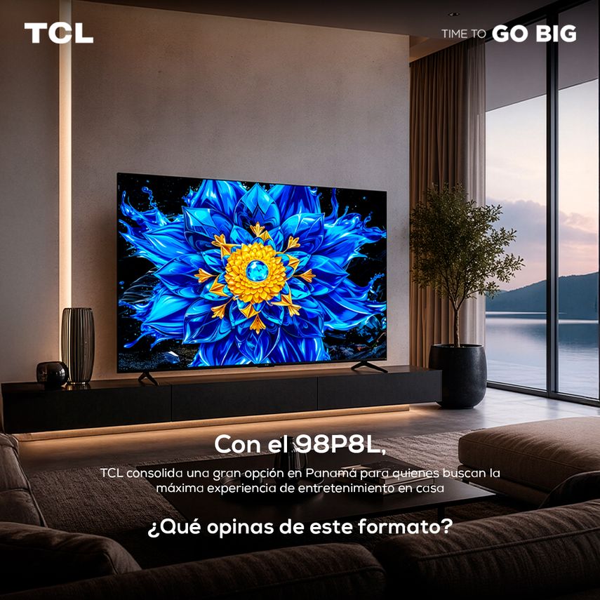 TCL presenta el nuevo televisor de 98 pulgadas.