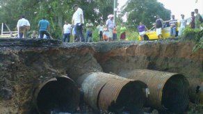 Alcantarilla colapsó en El Llano de Arraiján