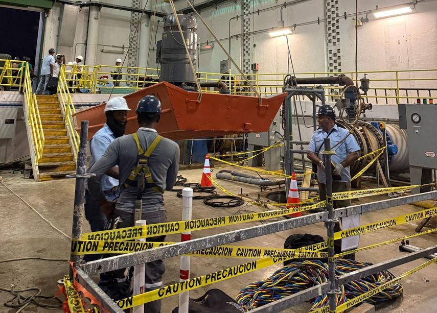 Trabajos del IDAAN en la potabilizadora de Chilibre.