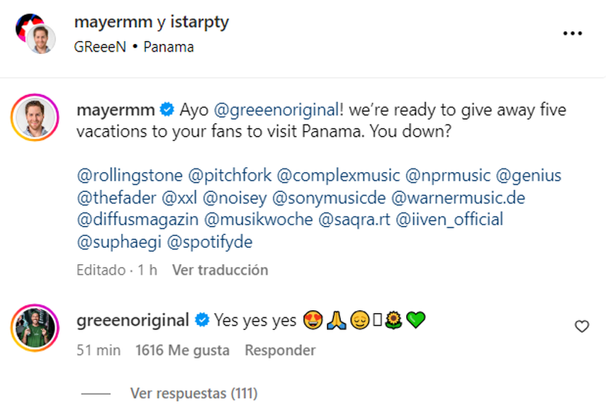 Artista GReeen acepta la propuesta del alcalde Mayer Mizrachi Artista GReeen acepta la propuesta del alcalde Mayer Mizrachi