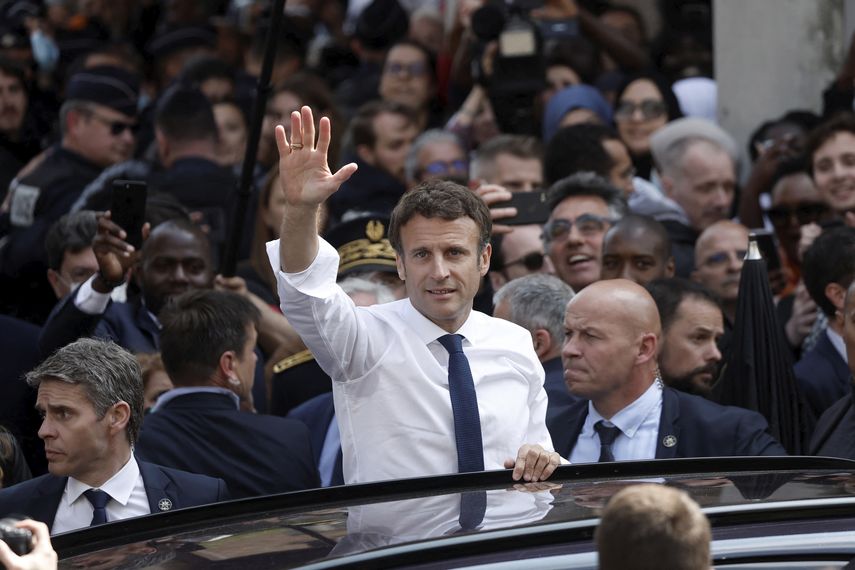El presidente francés Emmanuel Macron﻿.