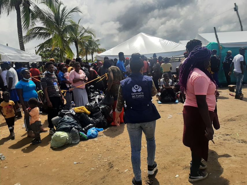 La Defensoría del Pueblo de Colombia informó que hay más de 10 mil migrantes en Necoclí.