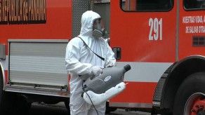 Desarrollan nebulización en cuartel de Bomberos de Calidonia