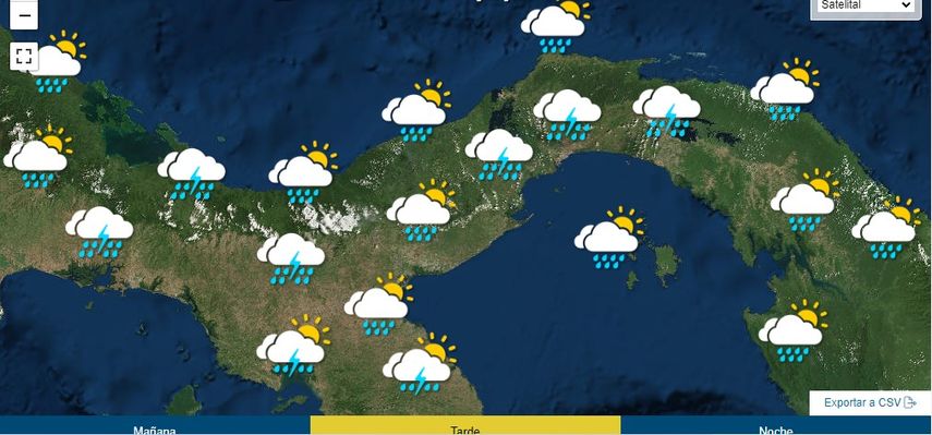 Clima durante la tarde en Panamá