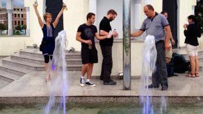 Una fuente de vodka  se convierte en un gran atractivo de Batumi