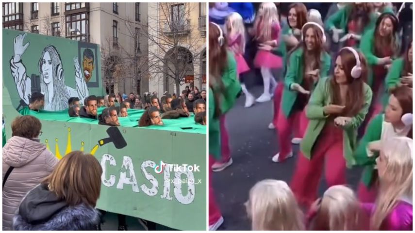 Carnaval en España, inspirado en el éxito musical de Shakira contra Piqué