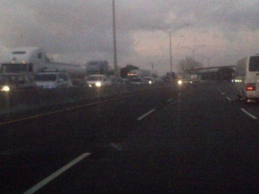 Accidente en La Espiga provoca descomunal tranque en Autopista