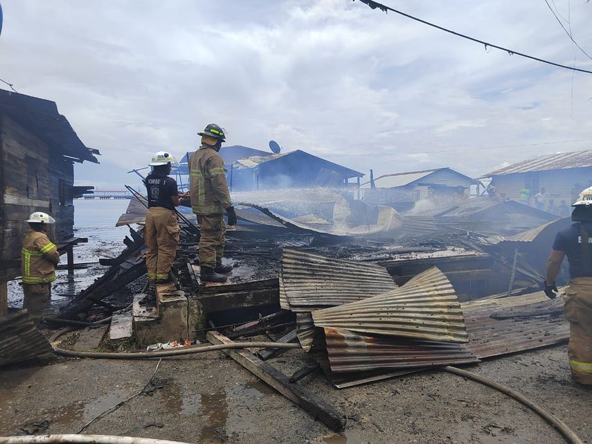 Incendio registrado en Bocas del Toro.