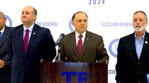 Los magistrados del Tribunal Electoral.