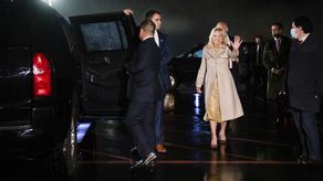 La primera dama de Estados Unidos, Jill Biden﻿ a su llegada a Ecuador.