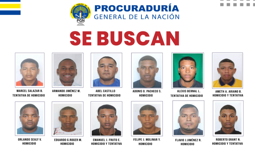 ¡Reconoces alguno! Fiscalía de Colón busca a 18&nbsp;