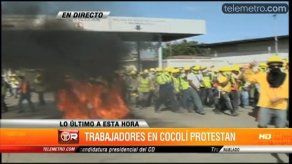 Trabajadores de ampliación del Canal paralizan obras