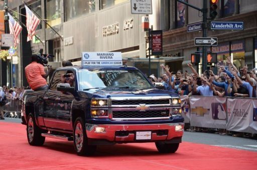 Mariano Rivera en la alfombra roja del Juego de las Estrellas