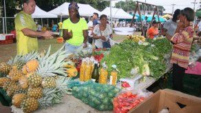 Decena de moradores de Rufina Alfaro asisten a la feria libre del Municipio de San Miguelito