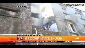 Se incendia edificio en calle 13 de Colón