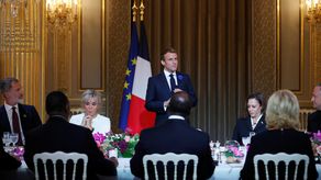 El presidente francés Emmanuel Macron﻿.