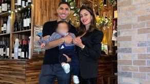Achraf Hakimi y Hiba Abouk&nbsp;