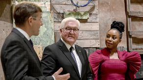 En el centro, Frank-Walter Steinmeier﻿, presidente de Alemania.
