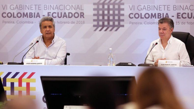 Santos agradece a Moreno el compromiso de Ecuador con la paz de Colombia