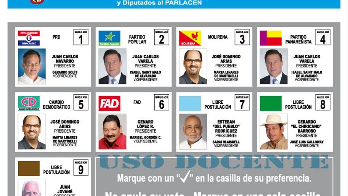 TE presenta papeleta de votación para cargo de Presidente