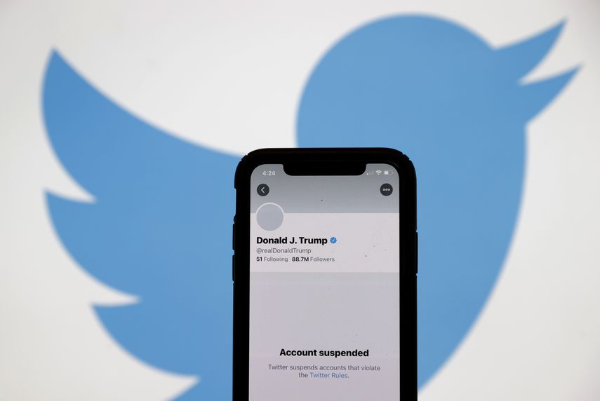 Cuenta suspendida de Donald Trump en Twitter.